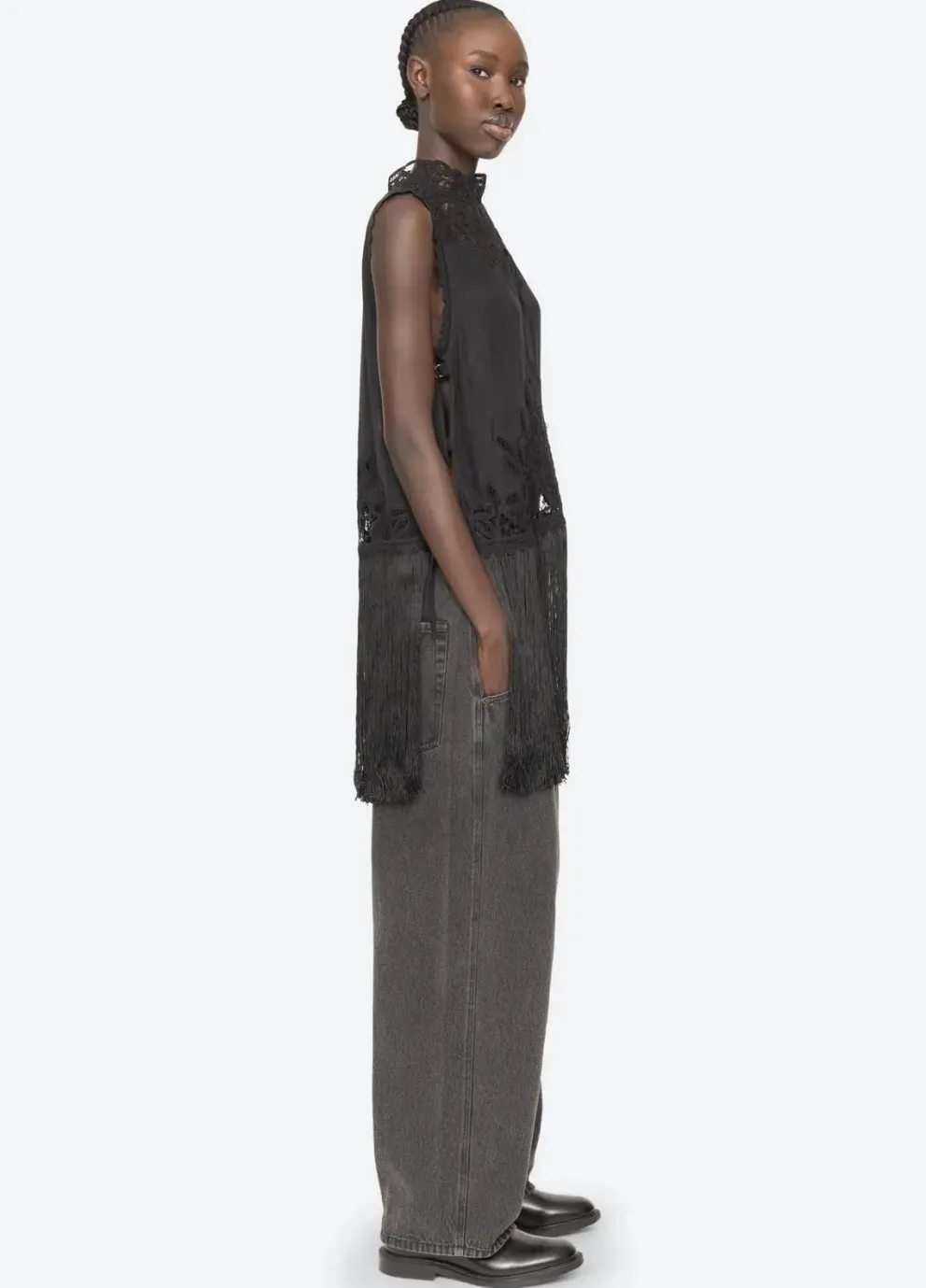 Adelina Battenberg lace vest