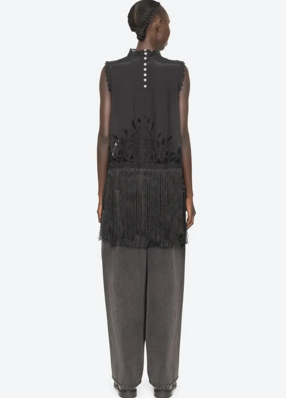 Adelina Battenberg lace vest
