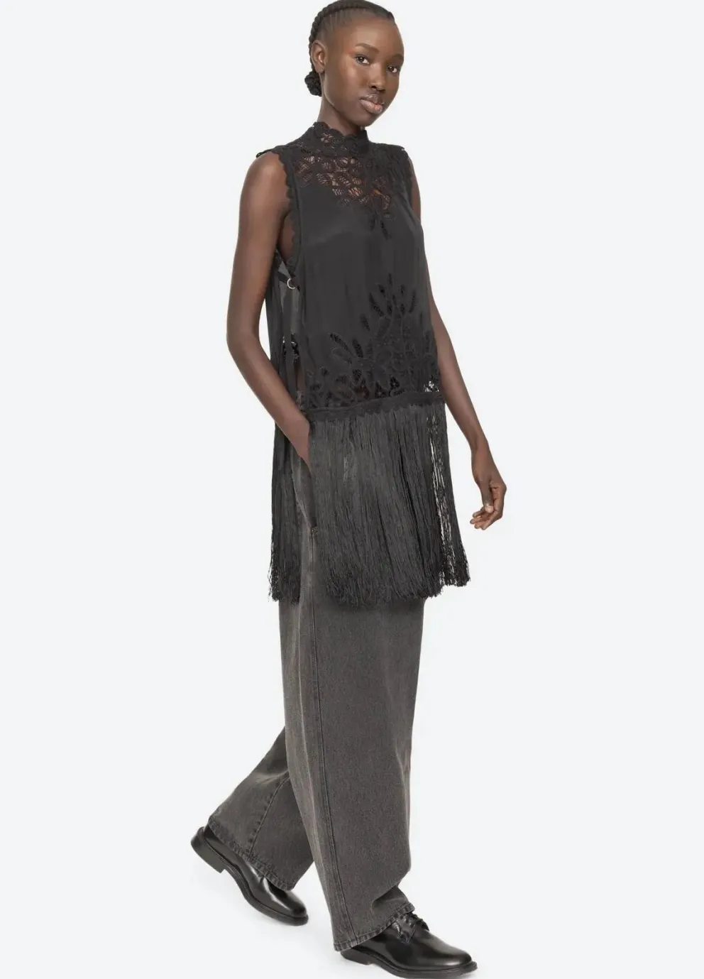 Adelina Battenberg lace vest