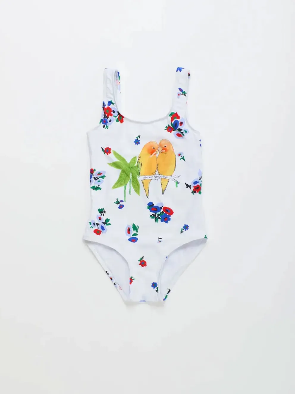Blossom Birds Swimsuit White