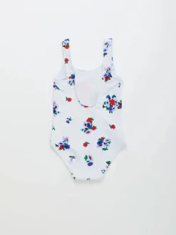Blossom Birds Swimsuit White