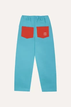 Blue Color Block Trousers