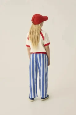 Blue Stripes Washed Trousers