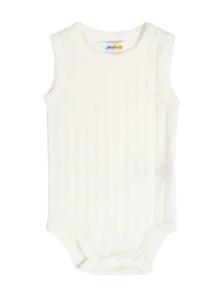 Body bez rękawów z wełny merino z jedwabiem