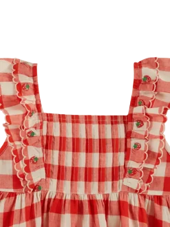 Carreau Embroidery Dress