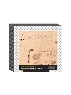 drewniane puzzle safari