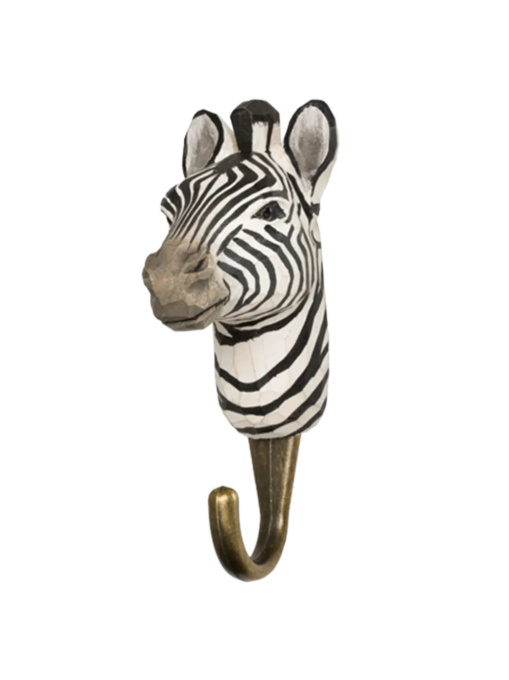Drewniany haczyk Zebra
