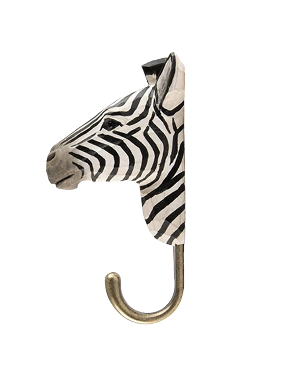 Drewniany haczyk Zebra