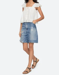 Eliza Solid Flutter Top