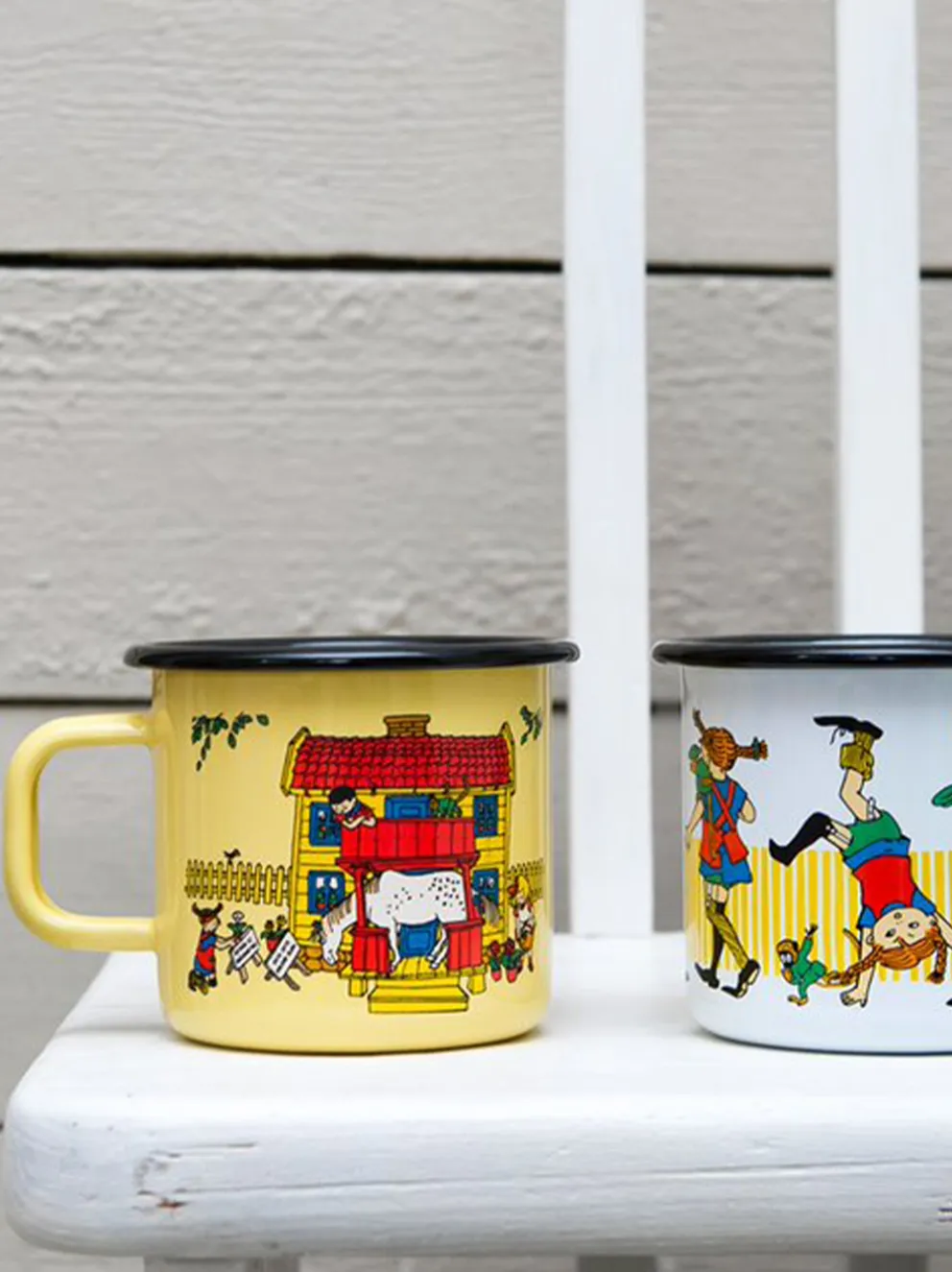 Emaliowany kubek retro Pippi 3.7 dl