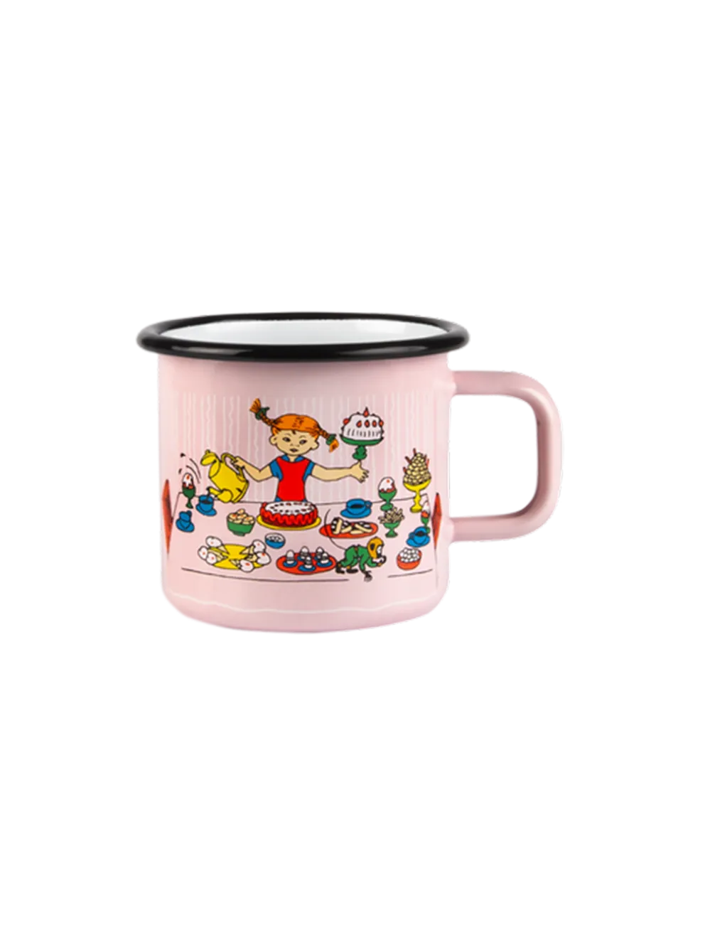 Emaliowany kubek retro Pippi 3.7 dl
