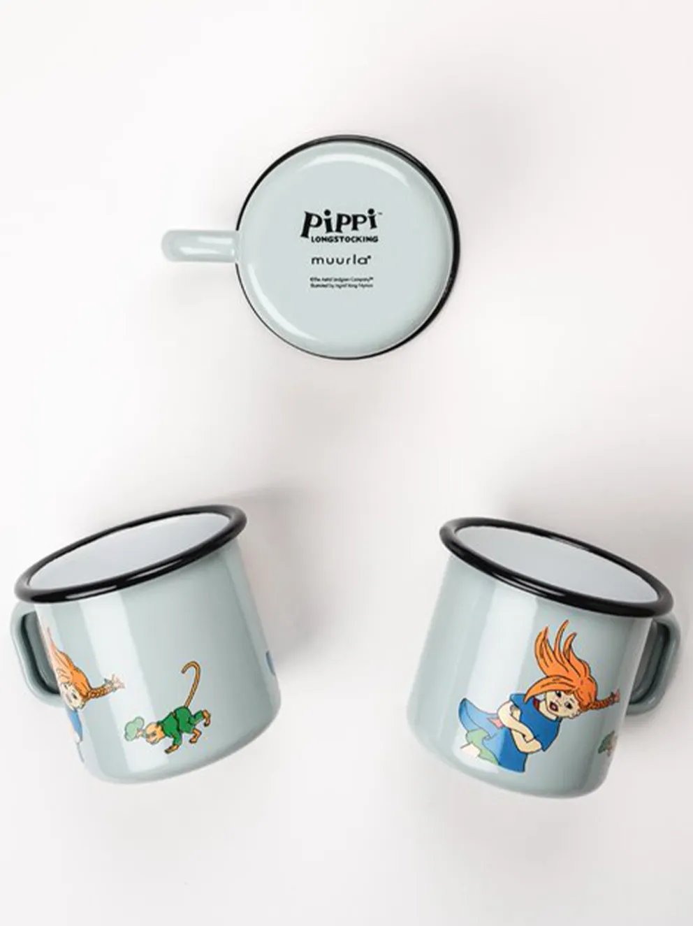 Emaliowany kubek retro Pippi 3.7 dl
