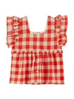 Embroidery Carreau Blouse