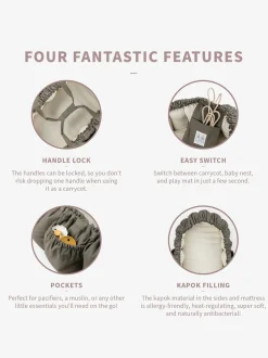 Gniazdko niemowlęce Sebra 3-in-1 Baby Nest