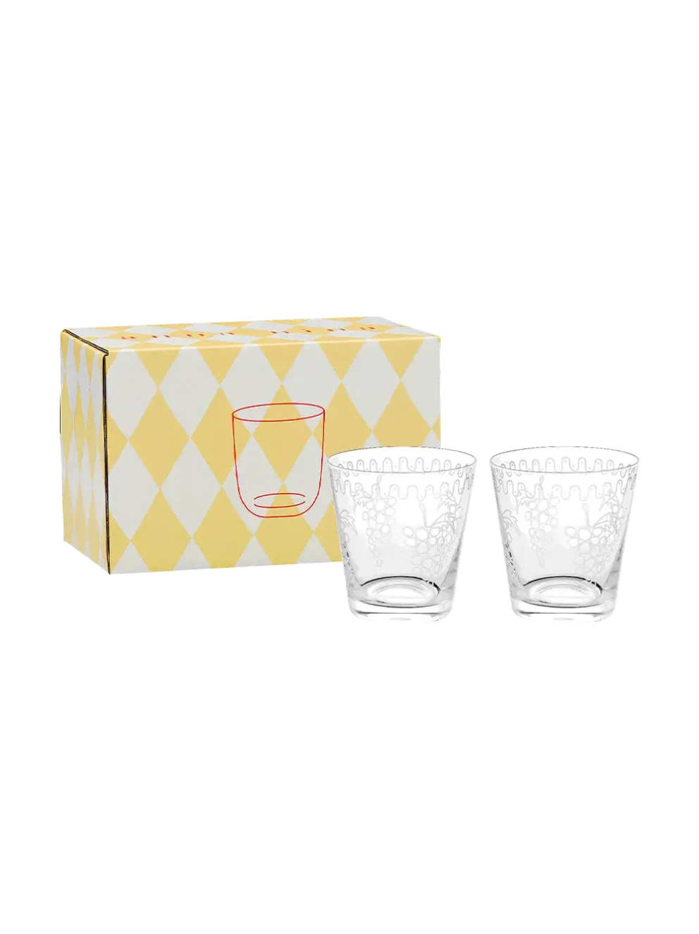 Grapevine Water Glass Set of 2