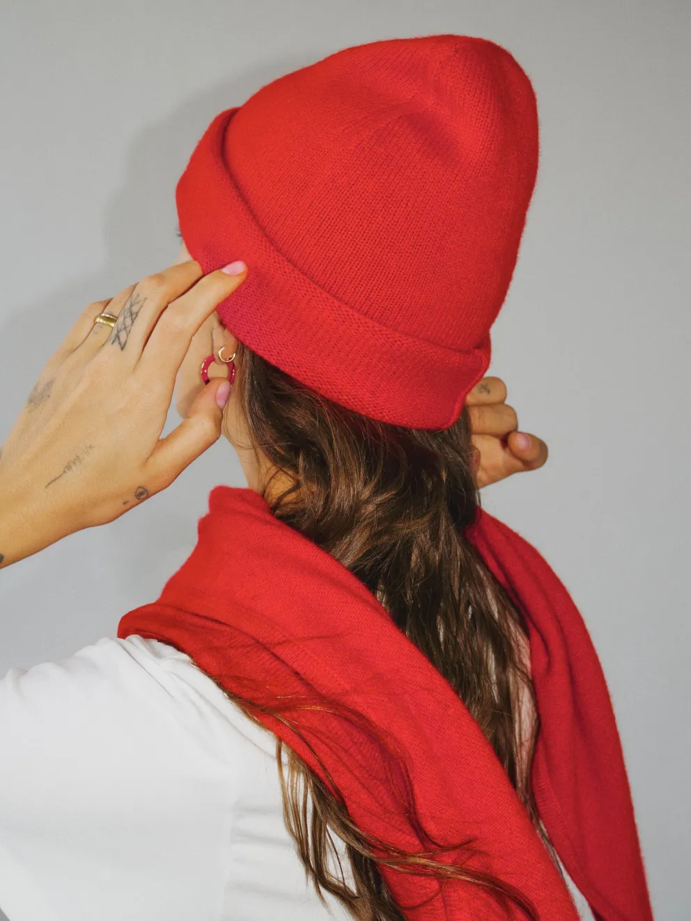 Kaszmirowa czapka Beanie