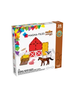 Klocki magnetyczne Farm Animals 25 el.