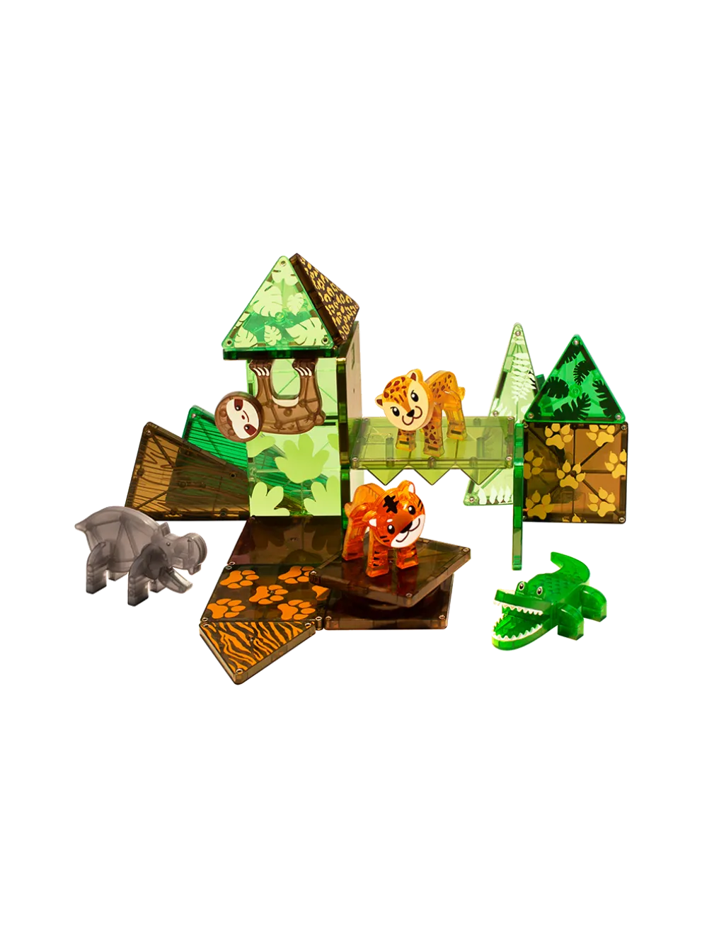 Klocki magnetyczne Jungle Animals 25 el.
