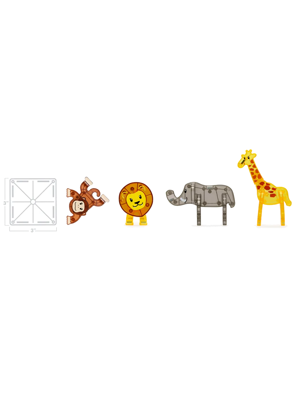 Klocki magnetyczne Safari Animals 25 el.