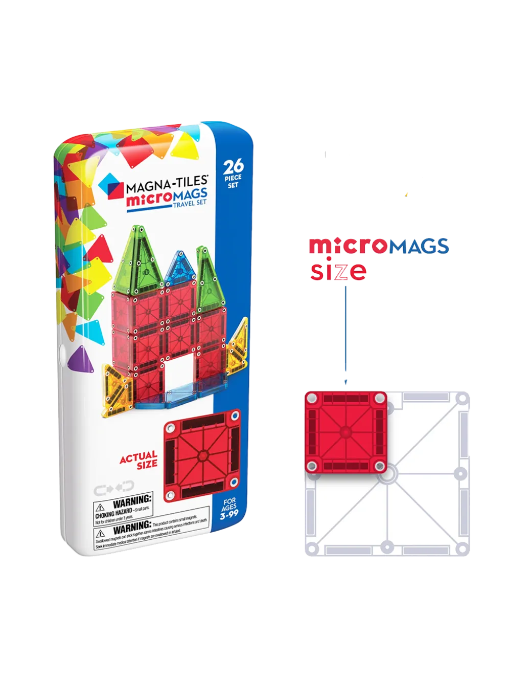 Klocki magnetyczne Travel microMAGS 26 el.