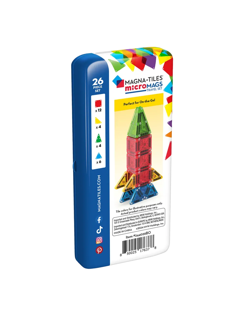 Klocki magnetyczne Travel microMAGS 26 el.