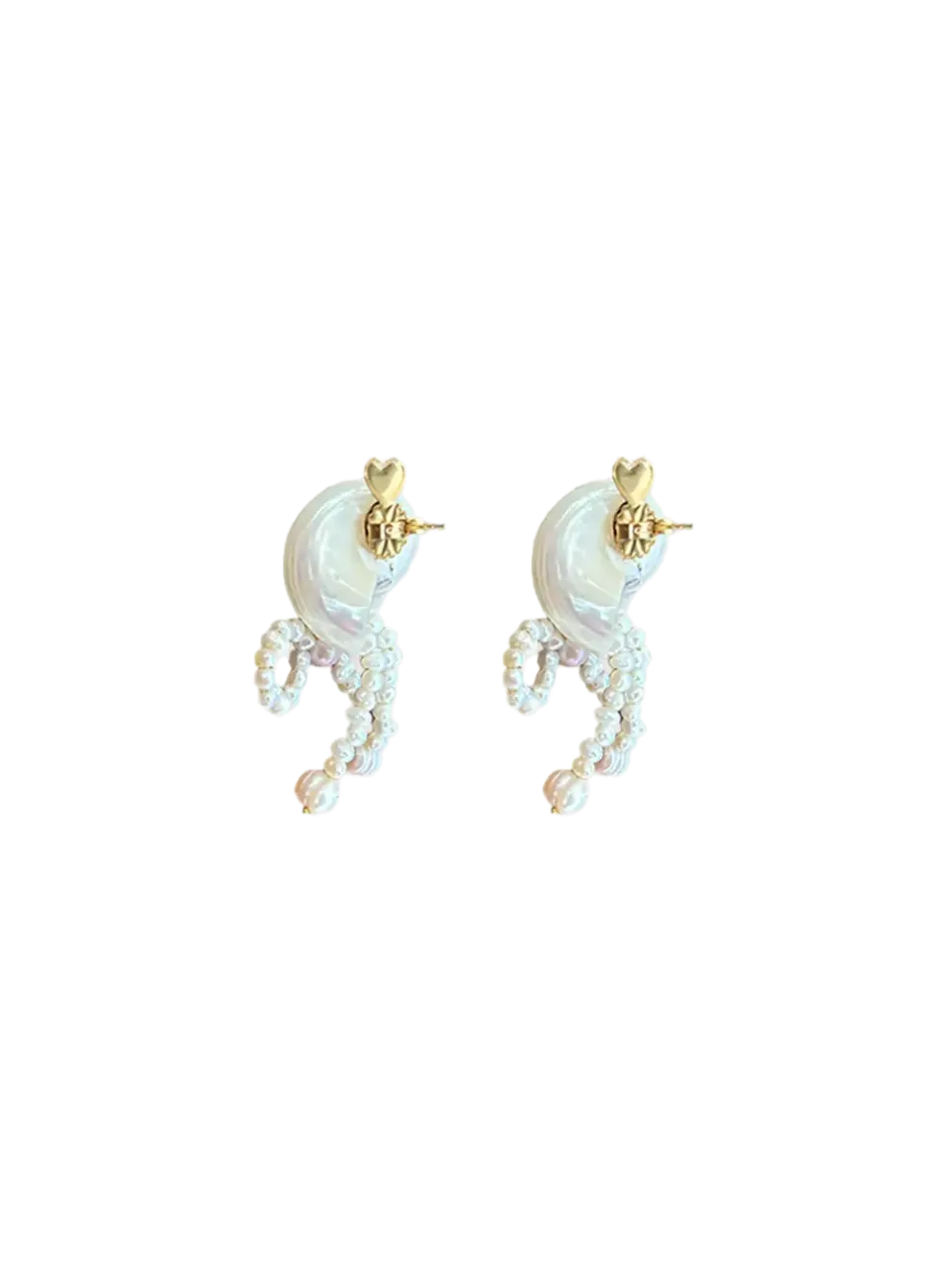 Kolczyki Shell & bow earrings