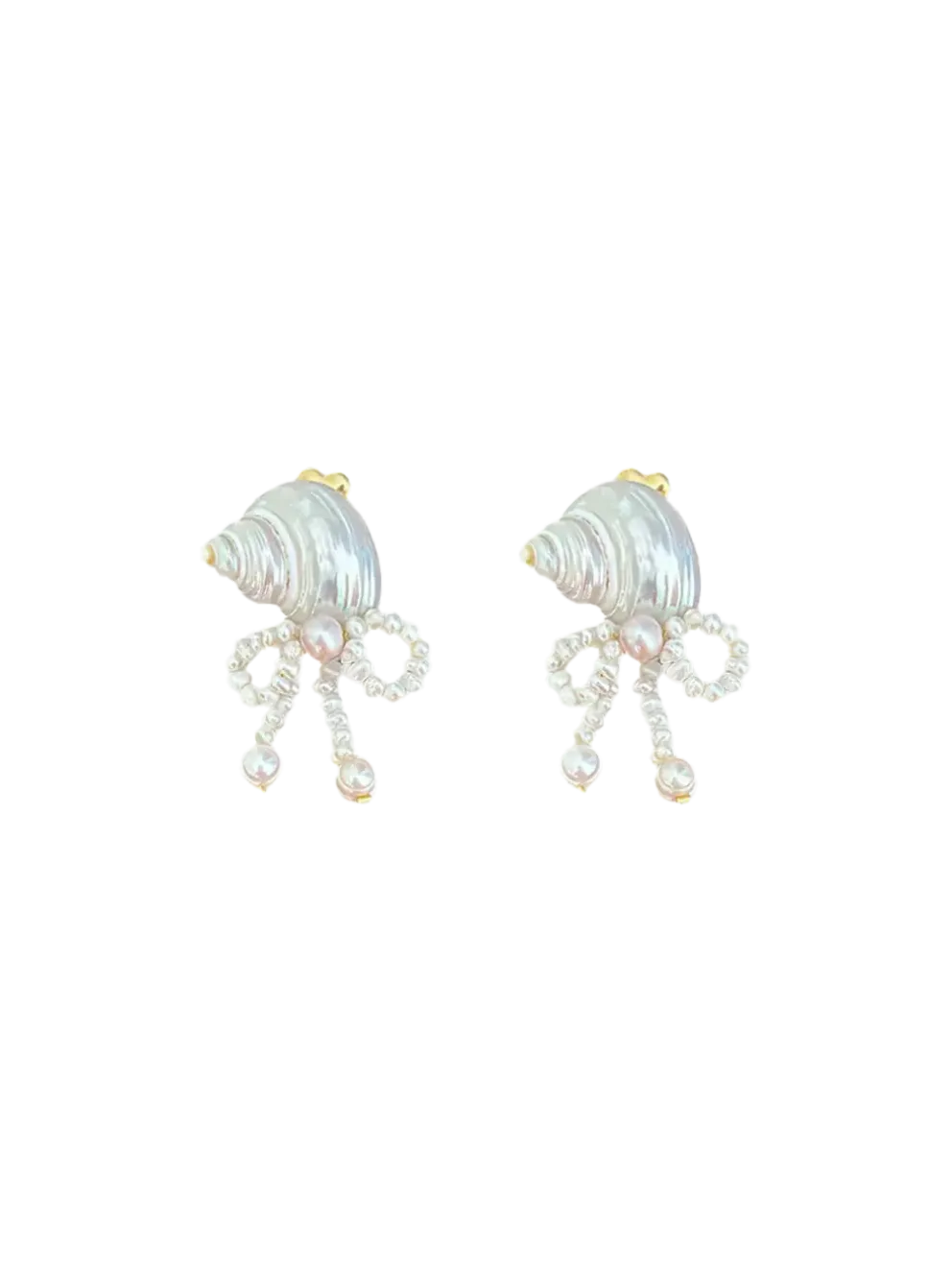 Kolczyki Shell & bow earrings