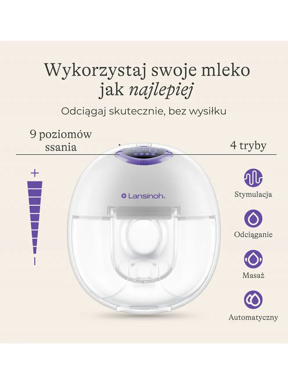 Laktator podwójny bezprzewodowy Hands-free