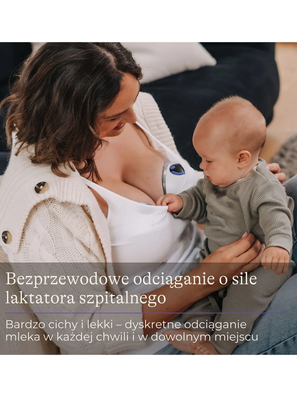 Laktator podwójny bezprzewodowy Hands-free