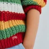 Lantana Jumper Tulip Red Knit Stripes