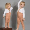 legginsy na szelkach w stylu vintage