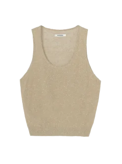 Linen & Cotton Flecked Tank Top