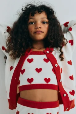 Maqui Top Hearts Jacquard