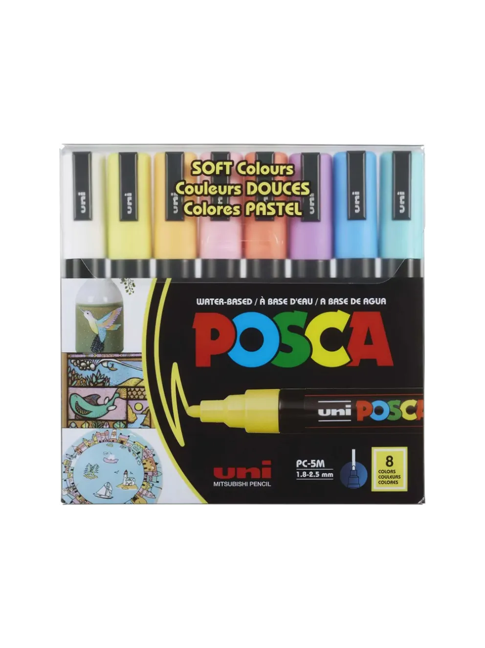 Markery z farbą plakatową POSCA PC5M