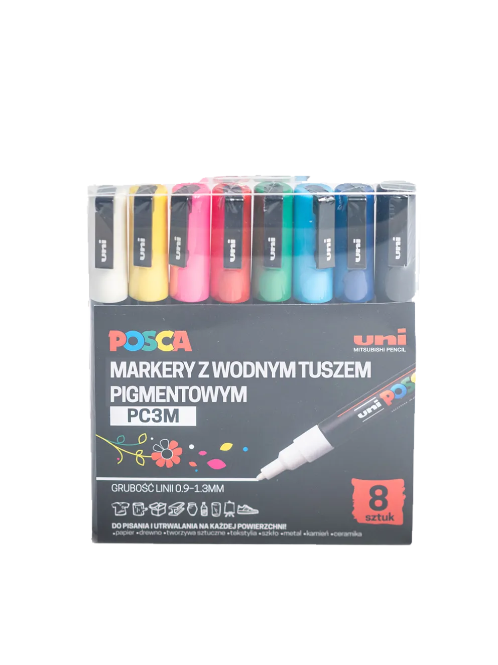 Markery z farbą plakatową POSCA PC3M