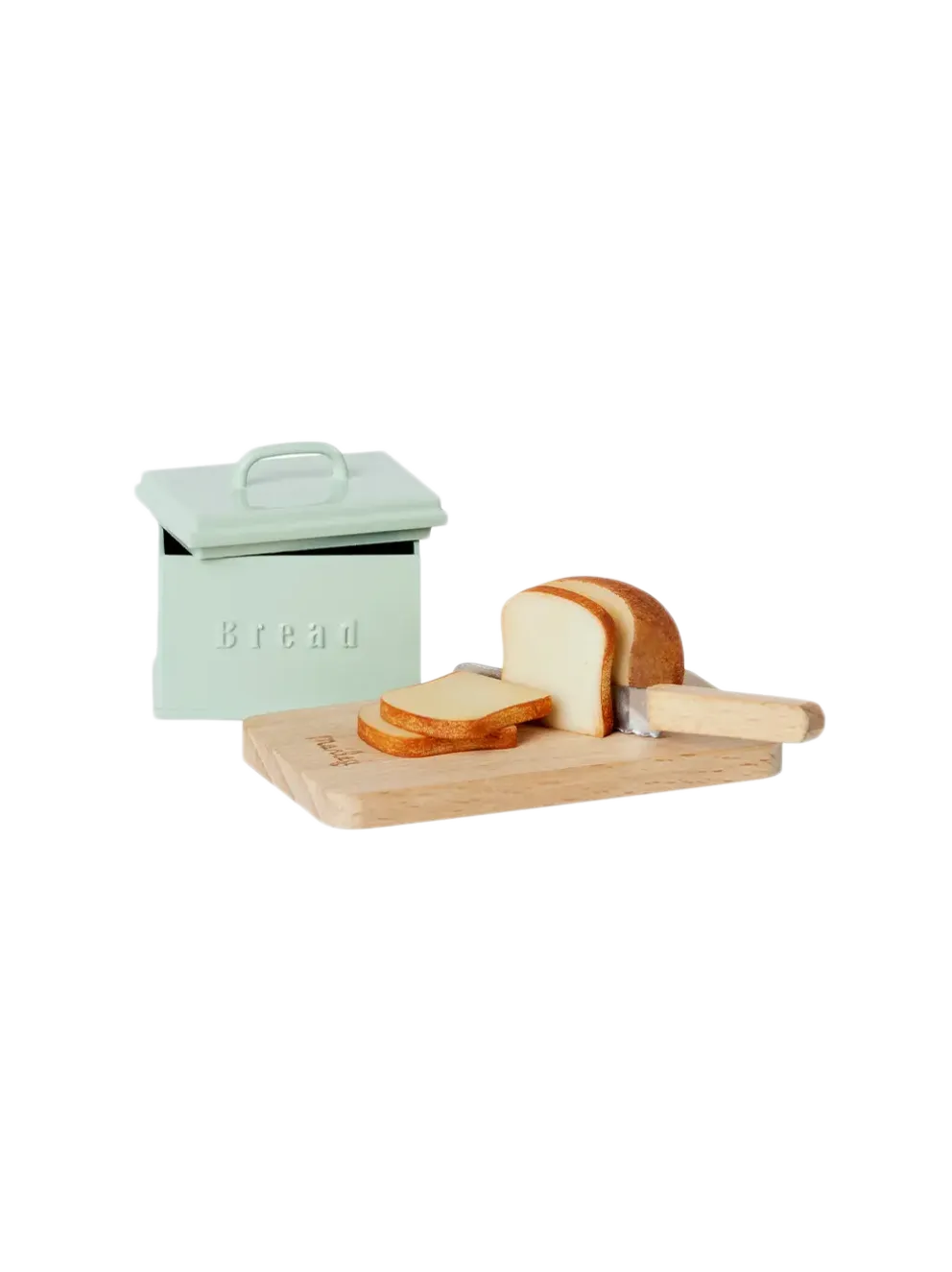 miniaturowy chlebak z deską do krojenia