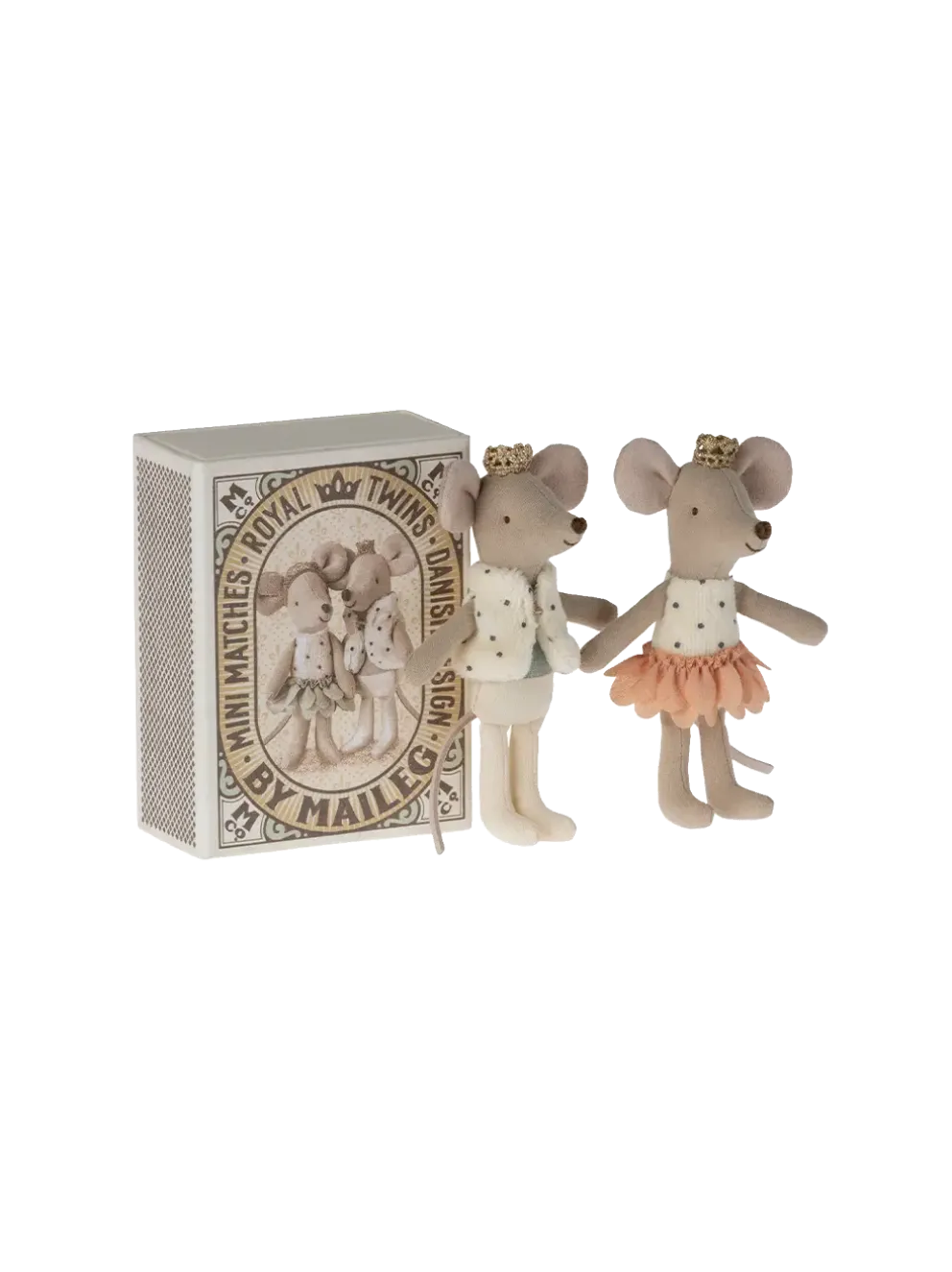 Myszki bliźniaki w pudełku po zapałkach Royal Twins