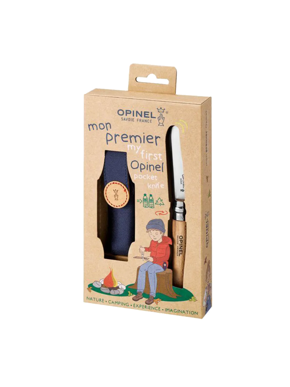 Nóż kieszonkowy z pokrowcem My First Opinel