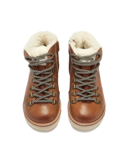 Ocieplane buty skórzane Eddie Fur Hiking Boots