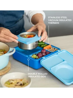OmieBox lunchbox z termosem i przegródkami