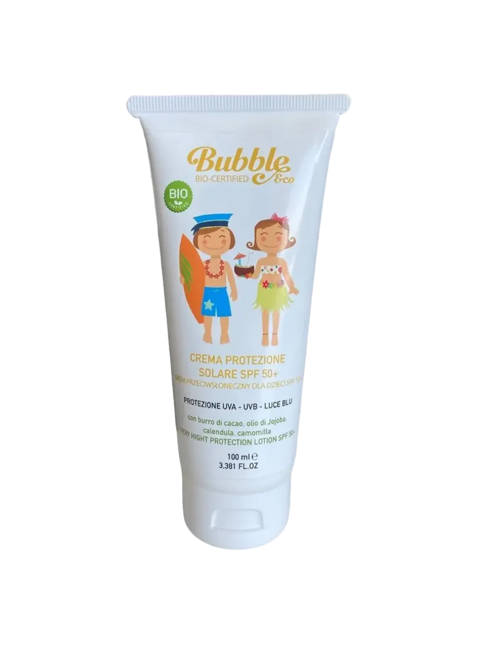 Organiczny krem przeciwsłoneczny dla dzieci od urodzenia SPF50+