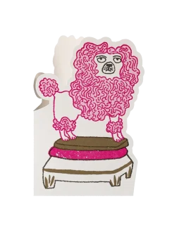 Ozdobna kartka z kopertą Poodle
