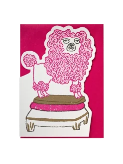 Ozdobna kartka z kopertą Poodle