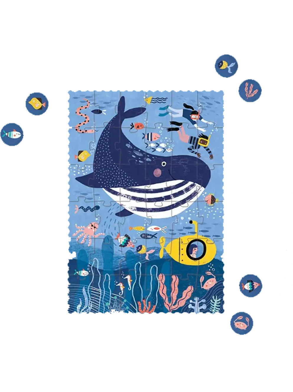 Puzzle kieszonkowe z grą obserwacyjną Ocean