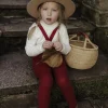 rajstopy z organicznej bawełny z szelkami w stylu vintage