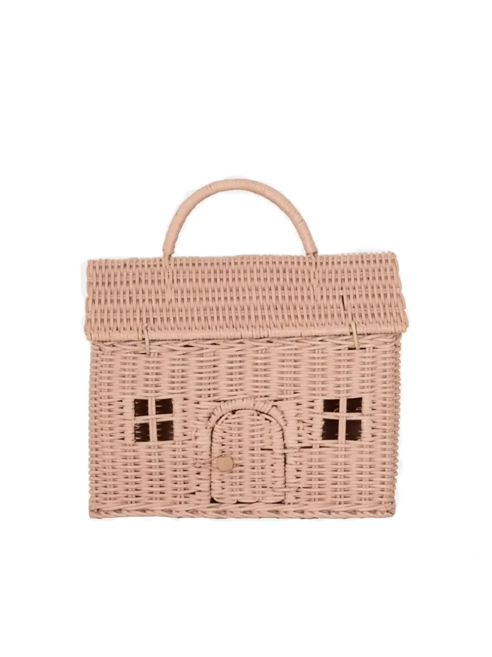 rattanowy koszyk domek z rączką Casa Clutch