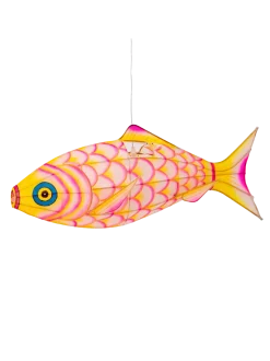 Ręcznie malowany lampion z jedwabiu Small Carp