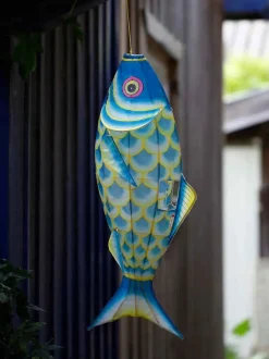 Ręcznie malowany lampion z jedwabiu Small Carp