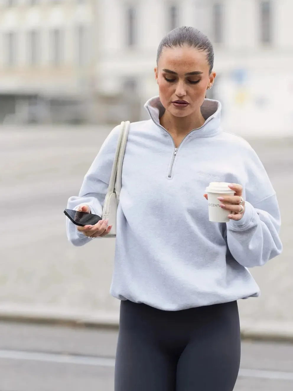 Sisterly Tribe Oversized Half Zip Sweatshirt