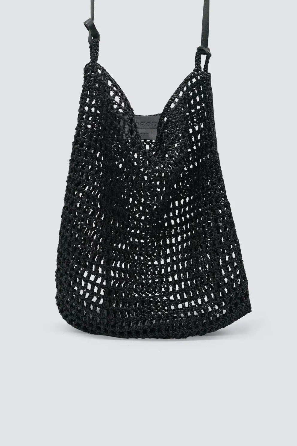 Skórzana pleciona torba Knit Hobo